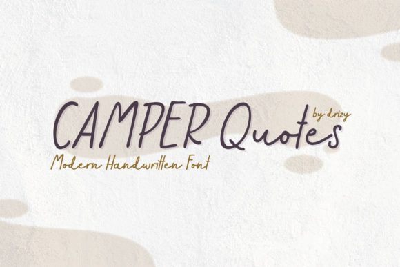 Camper Quotes: A Handwritten Font for Authentic Branding