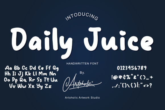 Daily Juice: A Handwritten Font for Digital Creativity