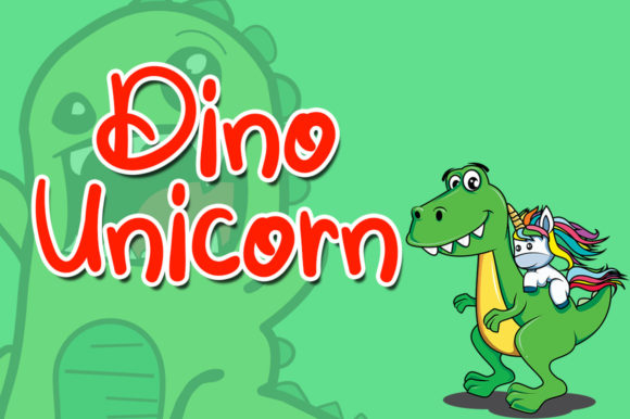 Dino Unicorn Font for Handmade Creations