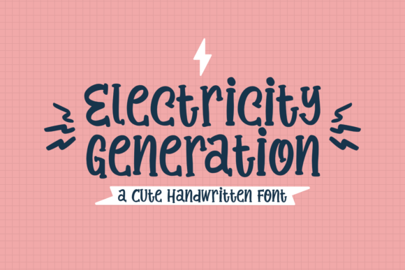 Electricity Generation Font for Handmade Creations