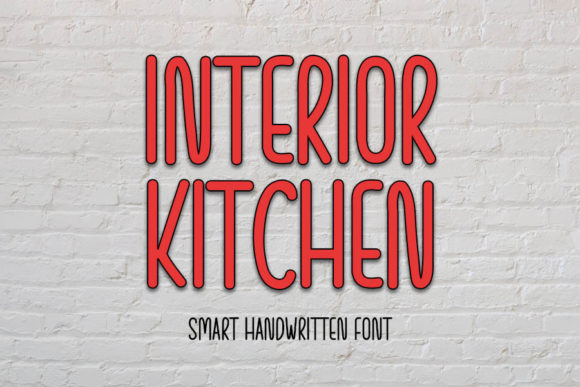 Interior Kitchen: A Handwritten Font for Warm Editorial Design