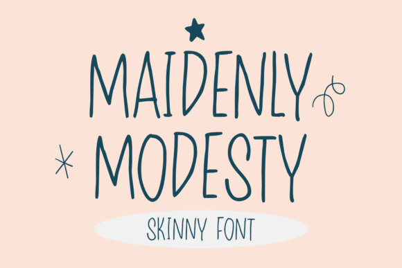 Maidenly Modesty Font for Handmade Creations