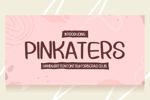 Pinkaters: A Handwritten Font for Authentic Branding