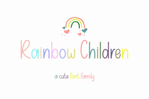 Rainbow Children Font for Handmade Creations