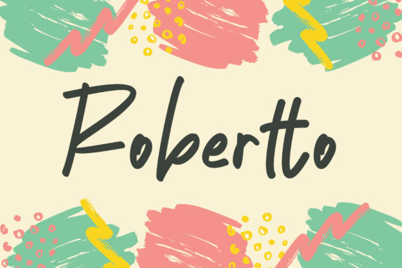 Robertto: A Whimsical Handwritten Font for Digital Design