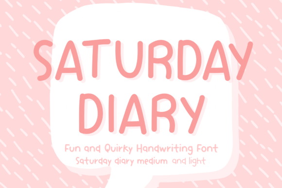 Saturday Diary Font for Engaging Visual Content