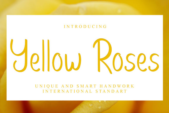 Yellow Roses Font for Clear and Cute Campaign Designs